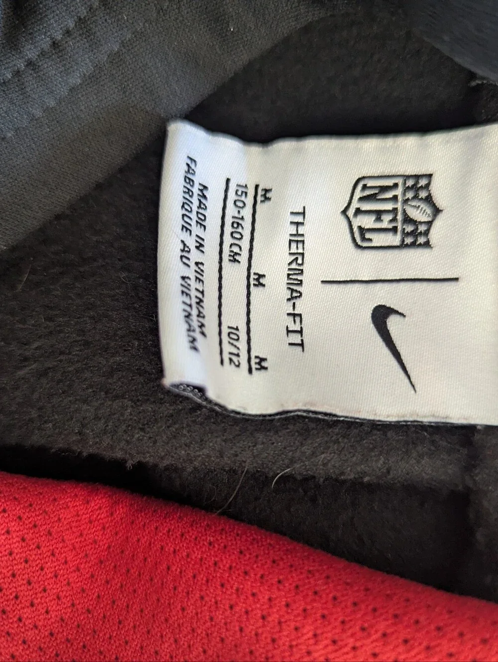 Nike Black & Red Falcons Hooded Pullover